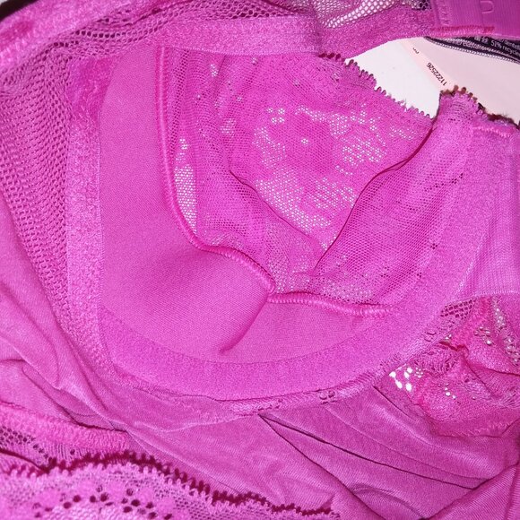 Victoria Secret Lingerie Chemise Slip Pink Lace Trim Solid Modal Underwire New W - Picture 16 of 16